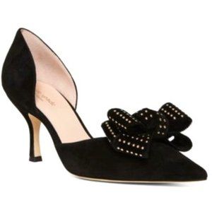 Kate Spade | Sterling Studded Bow Heels | Size 9